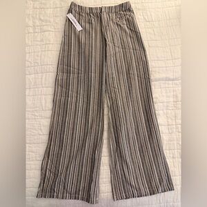 Princess Polly Striped Gray, Tan and White Trousers